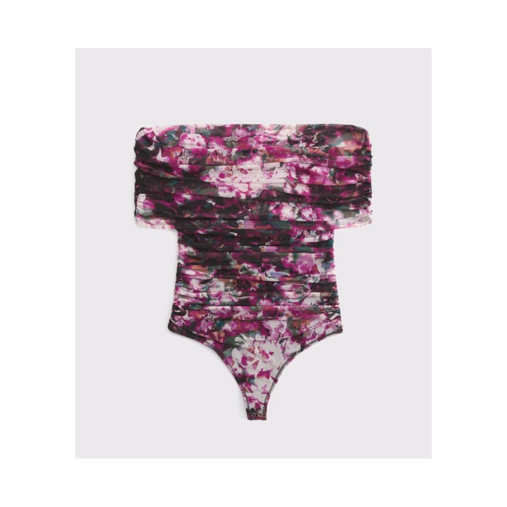 Floral Mesh Off Shoulder Bodysuit